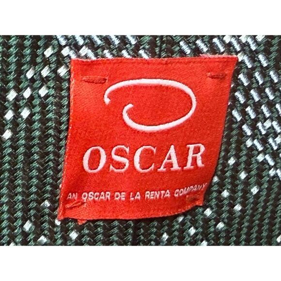 Oscar By Oscar de la Renta Handmade Tie Green Blue - Picture 7 of 9